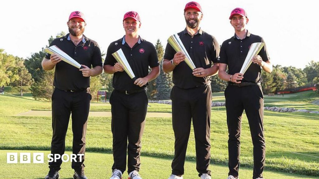 Tyrrell Hatton, Caleb Surratt, Jon Rahm and Tom McKibbin