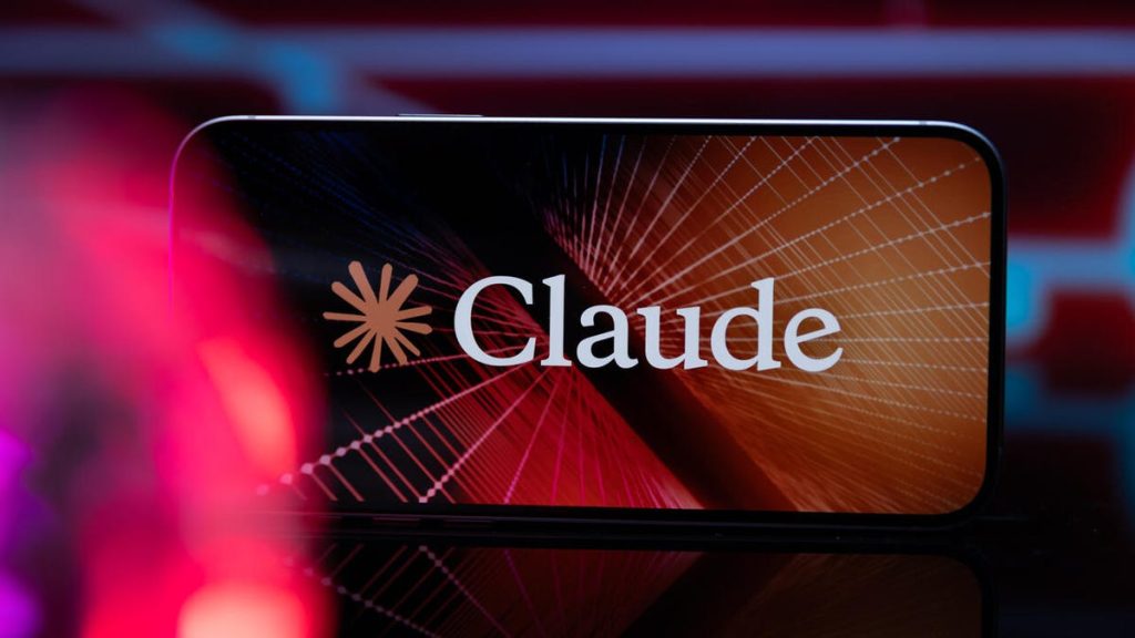 Claude AI logo on an iPhone screen