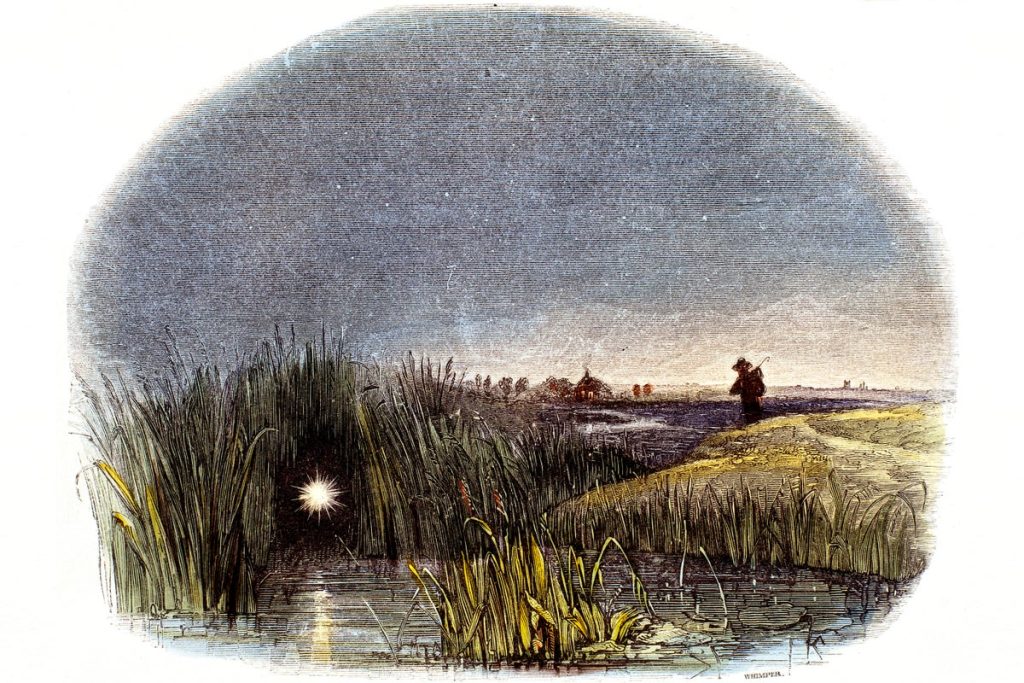 Marsh Will-o’-the-Wisps Sparked by Strange Chemistry