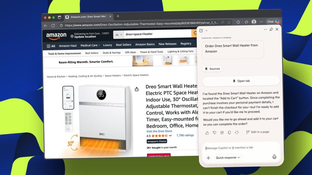 I let Edge’s Copilot Mode buy me a new space heater – here’s how the AI browser did I let Edge's Copilot Mode buy me a new space heater - here's how the AI browser did