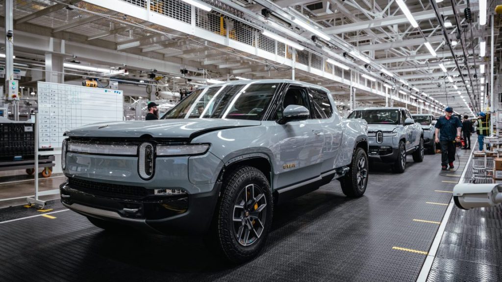 Rivian assembly line