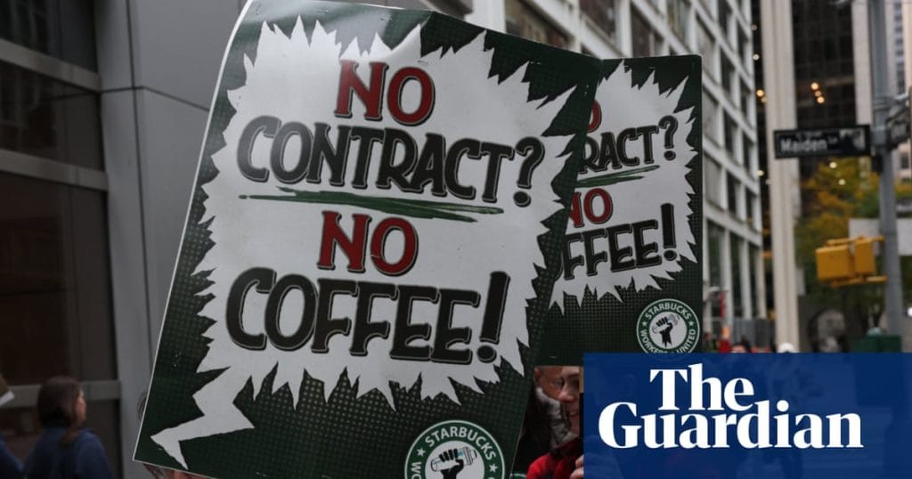 US Starbucks workers prepare to strike if contract is not finalized by next week | Starbucks US Starbucks workers prepare to strike if contract is not finalized by next week | Starbucks